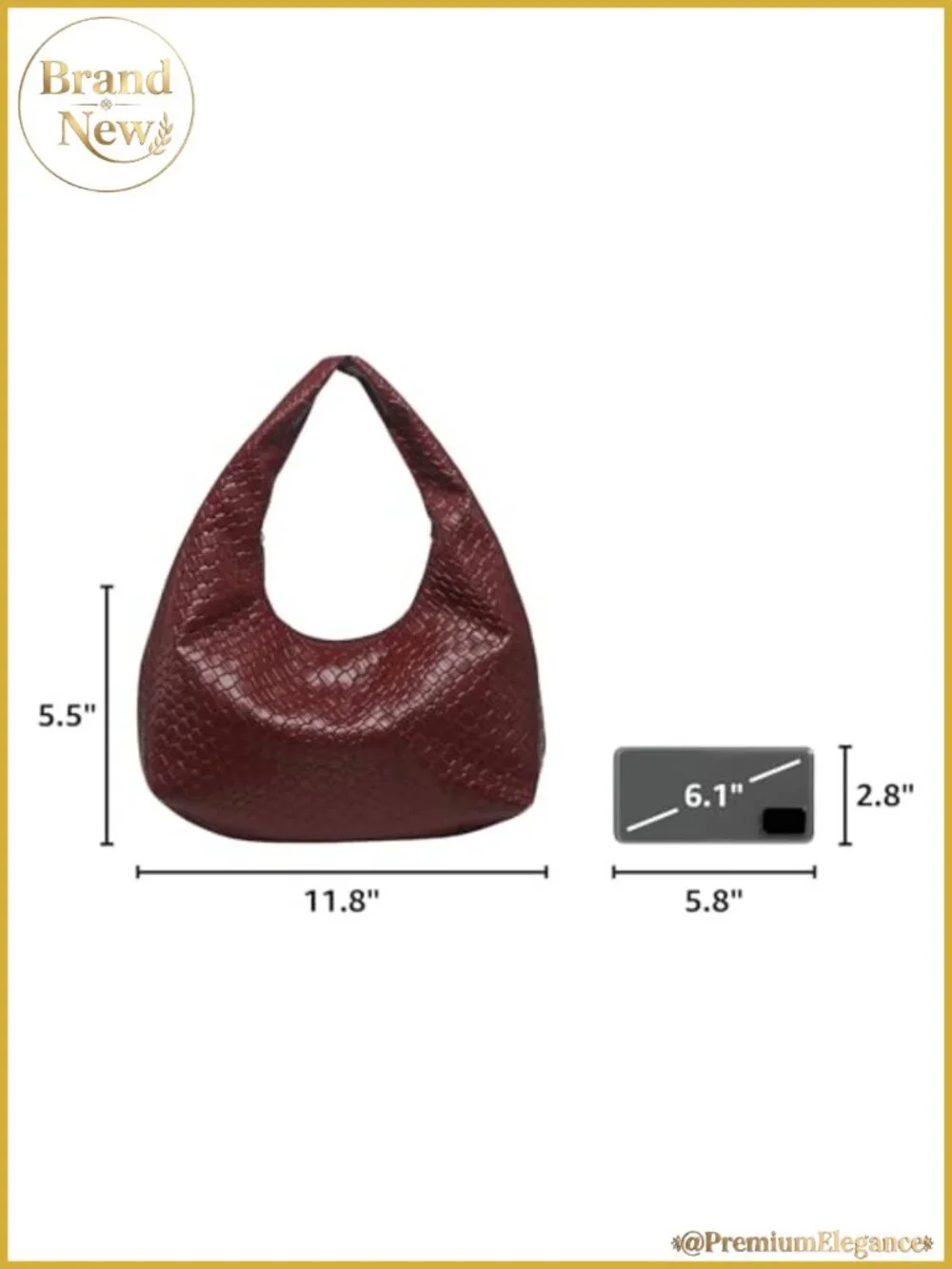 Women's Vintage PU Leather Hobo Bag with Top Handle and Shoulder Strap,